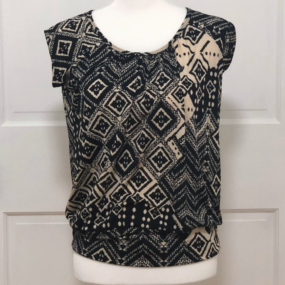 Made by Johnny Patterned Blouse